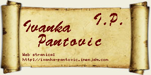 Ivanka Pantović vizit kartica